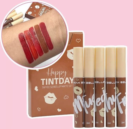 OFERTA KIT 5 LABIALES HAPPY TINTDAY